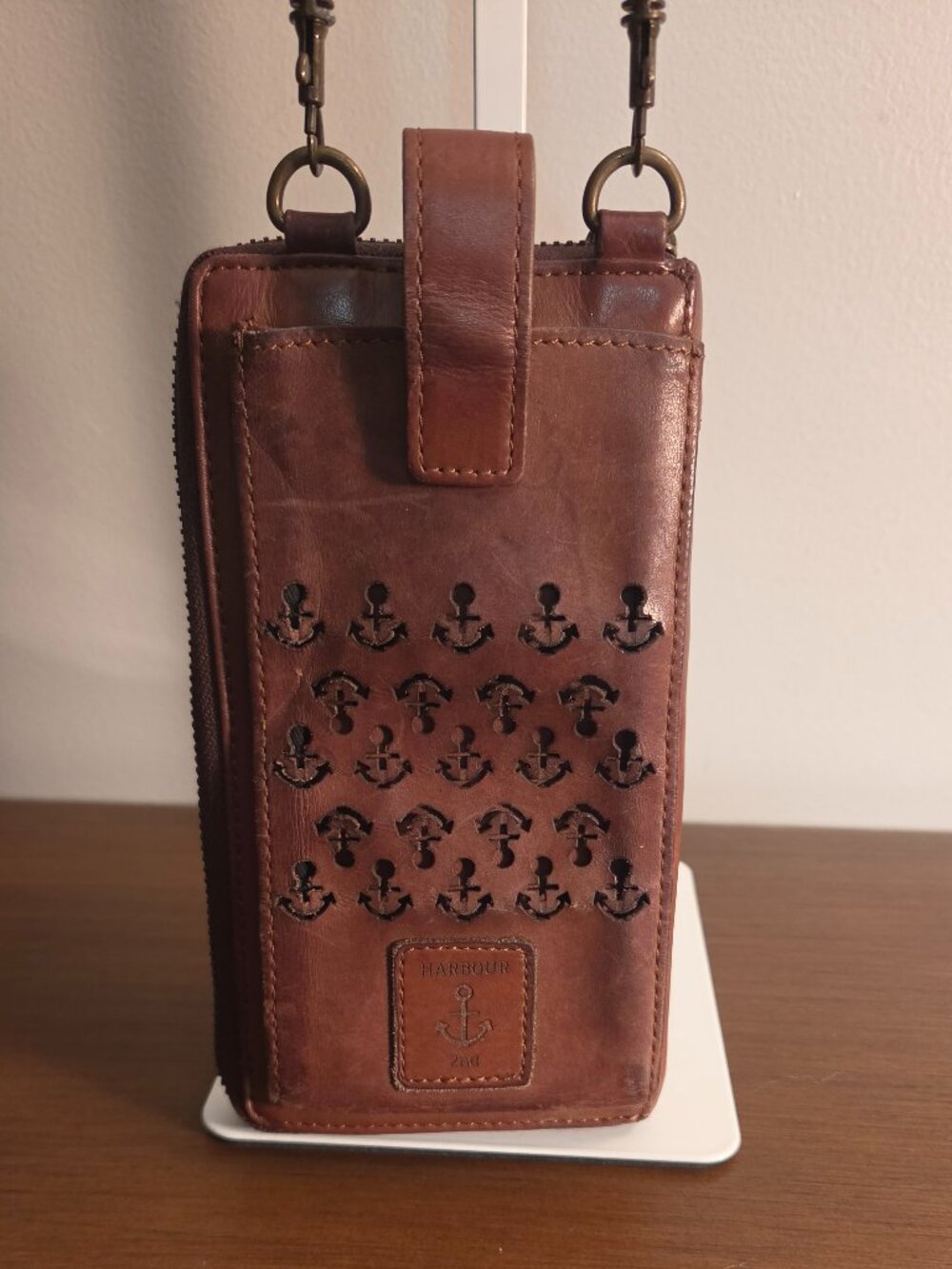 HARBOUR 2nd LINA BROWN LEATHER PHONE BAG WALLET CROSSBODY